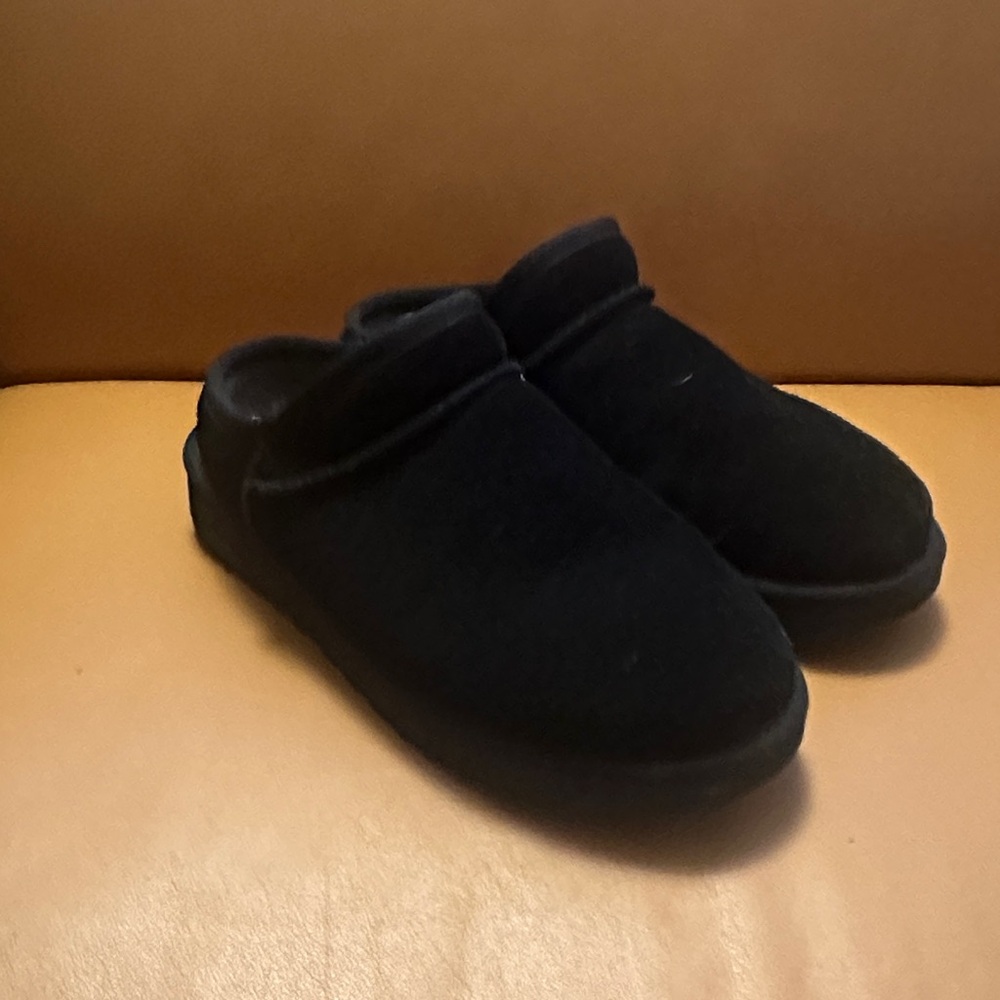 UGG Black Suede Slip-Ons